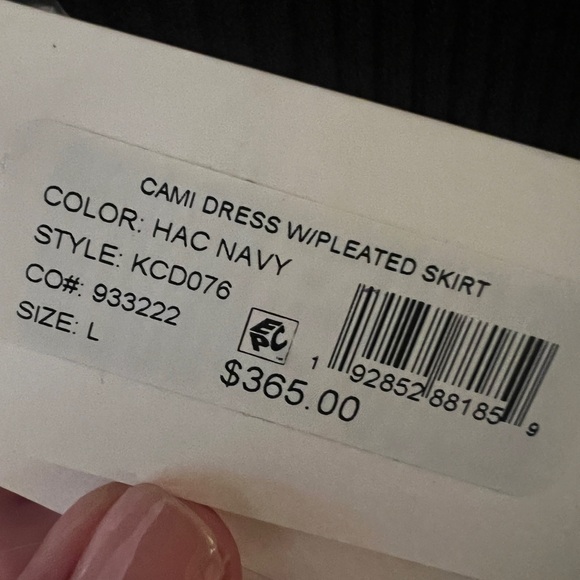 RETAIL $365   NWT MILLY CAMI TOP PLEATED MIDI DRESS SIZE L Mske an offer - Picture 2 of 11